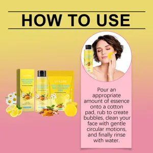 Jaysuing turmeric skin cleansing essence dew and pads set, gentle facial care nourishing hydration.