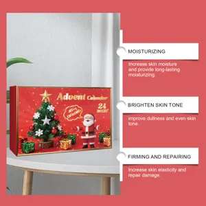 Coffret cadeau de soins de la peau de Noël avec effets hydratants, éclaircissants et raffermissants.