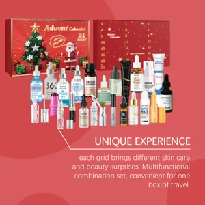 Coffret cadeau de soins de la peau calendrier de l Avent de Noel avec 24 boites surprises.