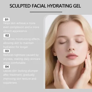 Sculpted facial hydrating gel, moisturizing and refreshing skincare cream for daily face care.