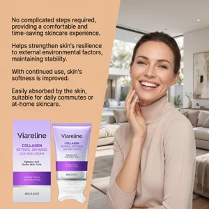 Crema Gua Sha Retinolo Viareline 80g per rassodare e levigare la texture della pelle.