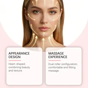 Appareil de Massage Facial en Forme de Cœur Dispositif de Lifting Visage Microcourant Outil de Soin de la Peau Électrique Portable