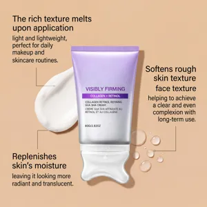 Crema viso rassodante al retinolo collagene con applicatore gua sha idratante pelle.