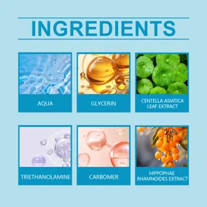Detalle de ingredientes naturales como Centella en la mascarilla facial HOYGI