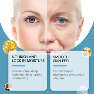Détails de la crème visage hydratante OUHOE pour une peau douce et bien nourrie.