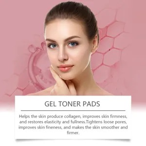 Vue détaillée des tampons toniques apaisants modèle fermeté de la peau élasticité soin