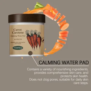 Carrot carotene calming water pad detail view showcasing nourishing skincare and carrot extract.