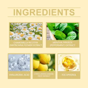 Detailed overview of natural ingredients for chamomile soothing face cleansing pads