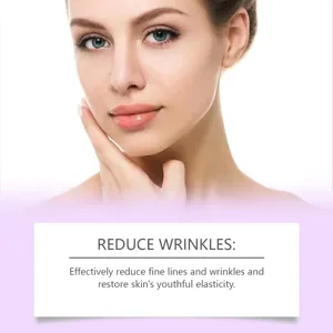 Masque facial peel-off au collagène détail montrant des effets anti-rides et fermeté.