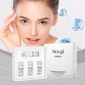 Hoygi Set de Cuidado de la Piel con Rodillo de Microagujas Suero de Ácido Hialurónico Antienvejecimiento Herramienta de Masaje Kit de Belleza
