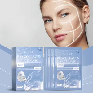 OUHOE Bio Collagen Face Mask Set Deep Hydrating Pore Minimizing Firming Skincare Mask Pack For Smooth Elastic Skin