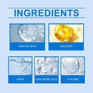 Detalles de ingredientes de discos de algodón para el cuidado con ácido salicílico y hialurónico