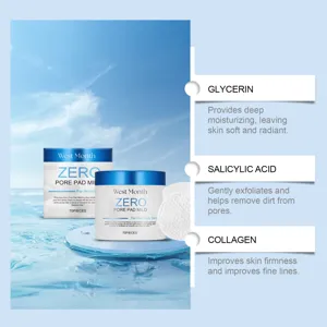 West Month Zero Pore Pad discos tónicos exfoliantes suaves con ácido salicílico 70pcs