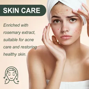 Huile essentielle visage au romarin, soin réparateur et apaisant pour une peau lisse.