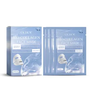 OUHOE Bio-Collagen face mask set for hydrating and firming facial skin care, 4 pieces