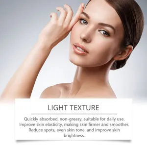 Close-up of smooth skin showing light texture and benefits of facial repair essence cream.