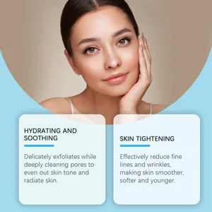 Vista detallada de mascarilla facial con efecto hidratante, calmante y reafirmante para piel.