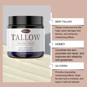 Woodsleep Tallow Honey Moisturizing Cream for Face and Body, Deep Nourishing Balm with Honey.