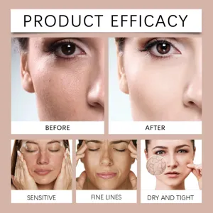 Skin moisturizing cream efficacy comparison showing before and after results for dry skin care.