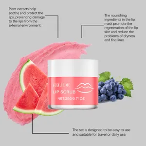 EELHOE 20g vochtinbrengende lippenscrub met plantenextracten voor zachte en gevoede lippen.