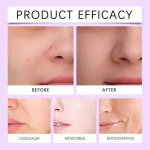Detail effet soin de la peau du visage montrant anti-cernes, hydratation et anti-âge.