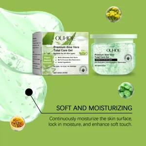 OUHOE Aloe Vera Total Care Gel Moisturizing Soothing Plant-Based Skin Repair Cream 80g