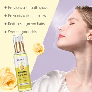 Primo piano dettagliato dell'olio da barba per viso per una rasatura liscia e lenitiva.