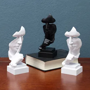 Abstract silence resin figurine set home office desktop bookshelf decorative art sculpture ornament
