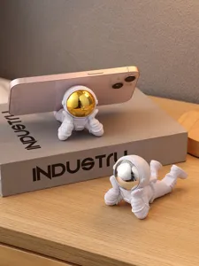 Support de téléphone astronaute créatif en résine décoration bureau mignon support bureau