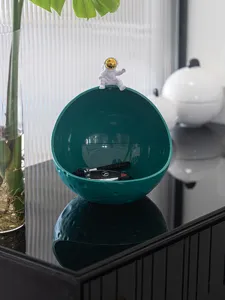 Astronaut maan sleutel schaal decoratie voor hal en woonkamer opslag container mooi.