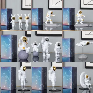 Süsser Astronaut Figur Desktop Dekoration Raumfahrer Spielzeug Geschenk Deko 9 Stk