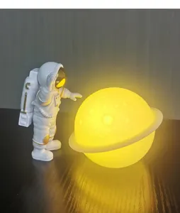 Luz nocturna astronauta planeta lampara luna creativa lampara decorativa habitacion regalo