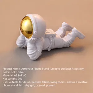 Mignon astronaute support de téléphone bureau ornement figurine espace cadeau idée