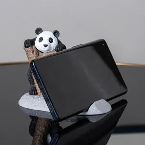 Creatieve schattige panda telefoon- en tabletstandaard voor unieke bureaudecoratie