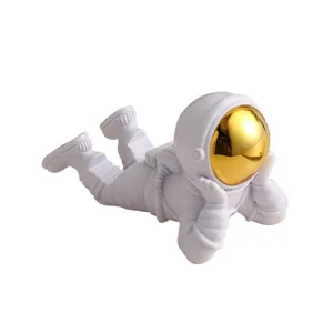 Support de téléphone astronaute mignon décoration de bureau créative figurine espace résine