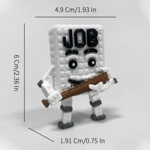 3D Geprinte Brainrot Job Figuur Meme Speelgoed Verzamelbaar Model Bureau Decoratie