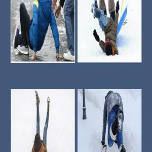Vista dettagliata che mostra ramponi antiscivolo e catene da neve per scarpe invernali.