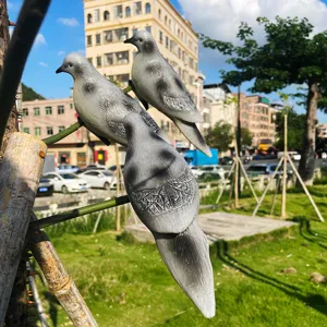 Resin turtledove bird ornament for outdoor garden courtyard landscape and realistic figurine.