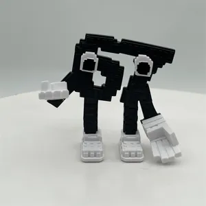 Zwart wit pixel getal figuur speelgoed creatief meme decoratie bureau cadeau leuk