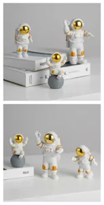 Kreatives Astronauten Figuren Modell Set für Wohnzimmer Tischdekoration und Geschenke.