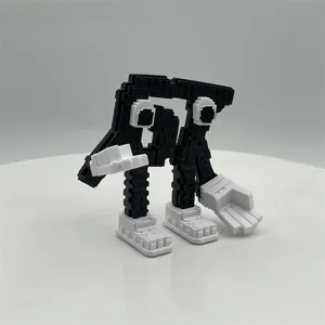Pixel stijl nummer figuur speelgoed bureau decoratie zwart wit meme karakter beeldje
