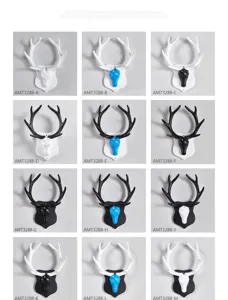 Gancio da parete testa di cervo decorazione murale animale soggiorno arredamento casa