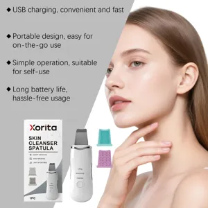 Xorita ultrasonic skin scrubber, facial cleansing spatula with multi modes for deep cleaning.
