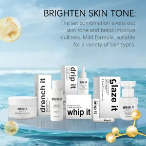 5-Piece Skincare Set Hydrating Moisturizer Glowing Serum Facial Primer Beauty Routine