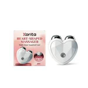 Appareil de massage facial en cœur Xorita avec têtes métalliques pour soin de peau.