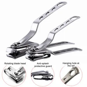 Stainless Steel Nail Clipper 360 Degree Rotating Blade Anti-Splashing Fingernail Toenail Cutter Trimmer Grooming Tool For Home