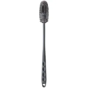 Long handle silicone bottle brush for cleaning cups, water bottles, and baby milk bottles.