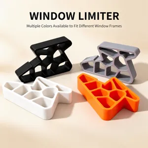Topes de Ventana de Seguridad para el Hogar de Plástico Diseño de Panal Limitador de Ventana Tope de Puerta para Pista de Balcón Terraza