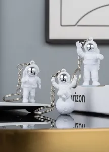 Astronaut keychain cute spaceman key ring metal pendant bag accessory gift for students