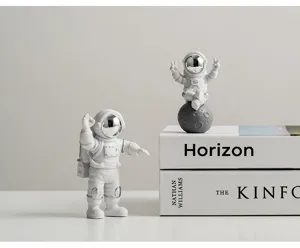 Nordische creatieve astronaut hars beeldje tafelblad ornament voor kinderkamer